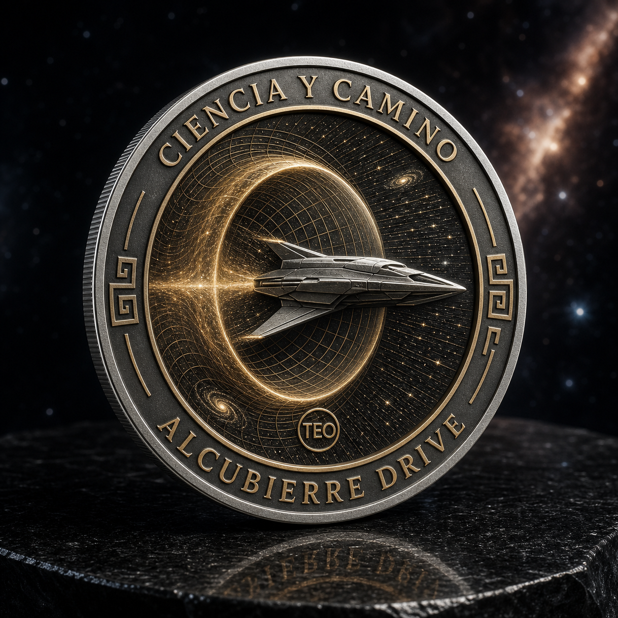Alcubierre Drive science medallion
