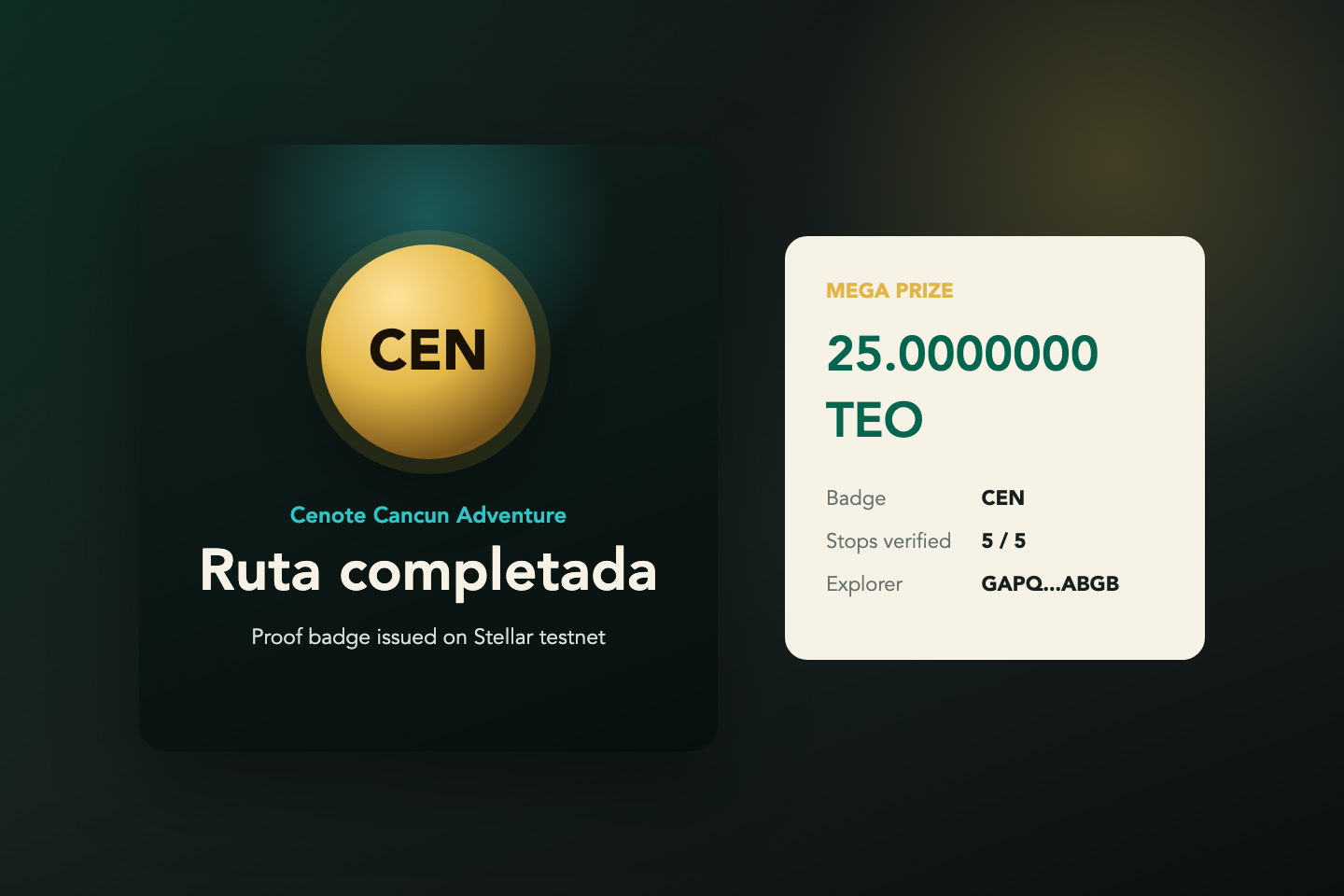 CEN badge completion prototype